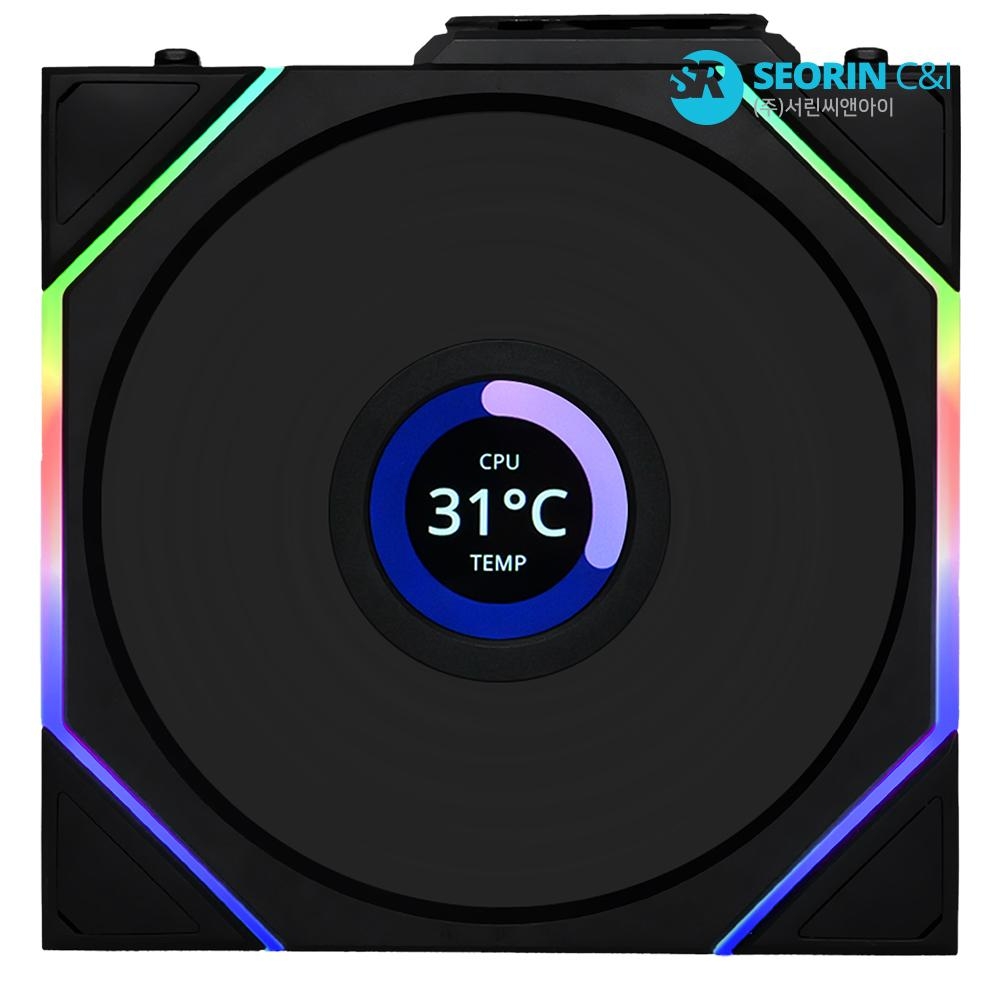 [단순개봉] LIAN LI UNI FAN TL Wireless LCD 120 블랙 1팩
