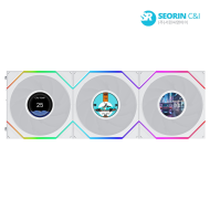 리안리 UNI FAN TL FLEX LCD 120 화이트 3팩