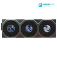 리안리 UNI FAN TL FLEX LCD 120 블랙 3팩