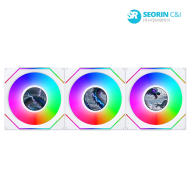 리안리 UNI FAN SL-INF FLEX LCD 120 리버스 화이트 3팩