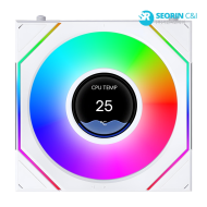 리안리 UNI FAN SL-INF FLEX LCD 120 리버스 화이트 1팩