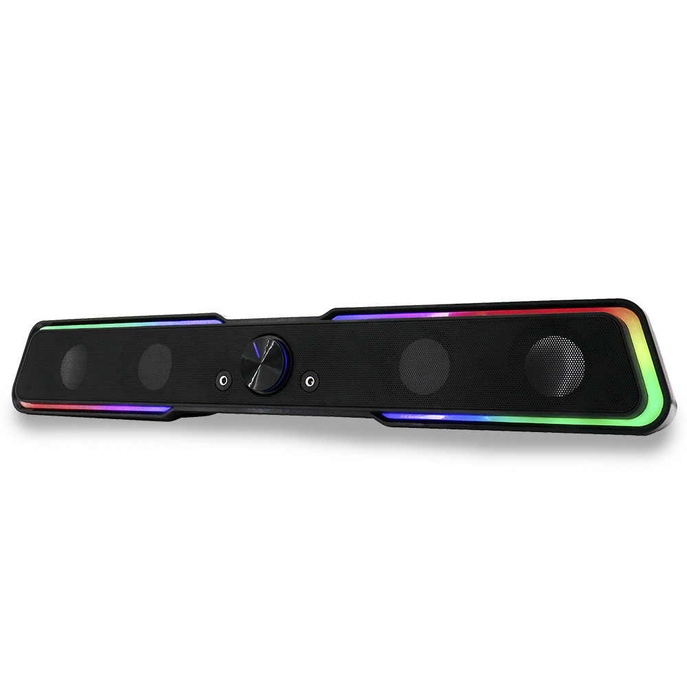 유니콘 SB-M9 2세대 레인보우 RGB LED 게이밍 USB 2채널 컴퓨터 PC사운드바 스피커