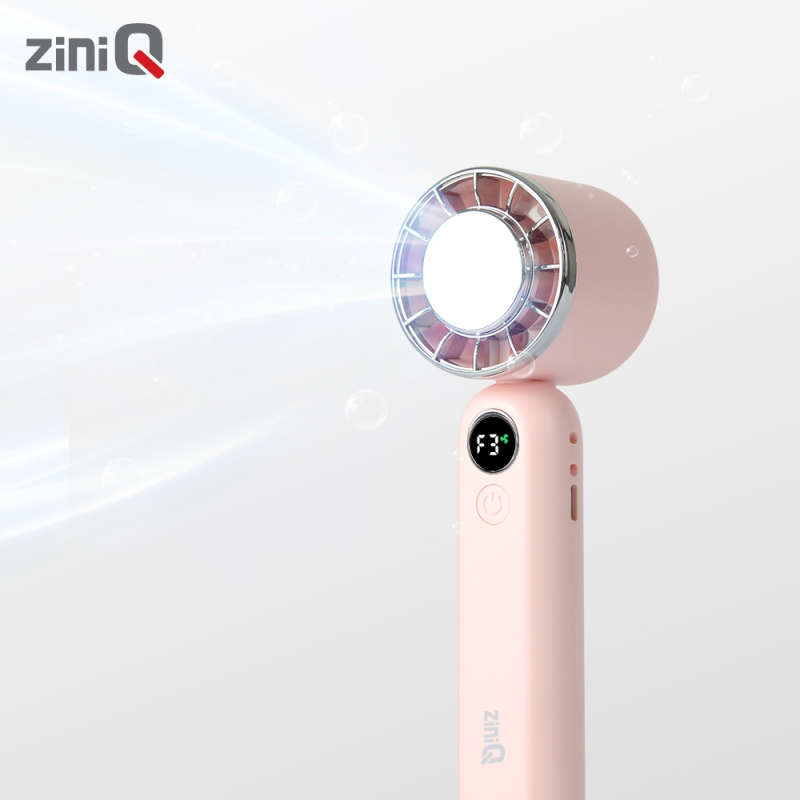 [지니큐]BLDC 저소음 핸디 휴대용 미니선풍기 가벼운 넥스트랩 FN-200T