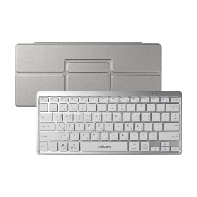 [유니콘]휴대용 블루투스 무선키보드 태블릿 스마트폰거치 충전식 BK-1200SB