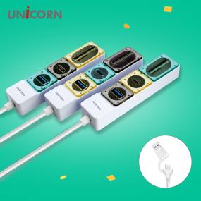 유니콘 Gen2 USB3.1 멀티USB허브  TF SD카드리더기 RHC-300C