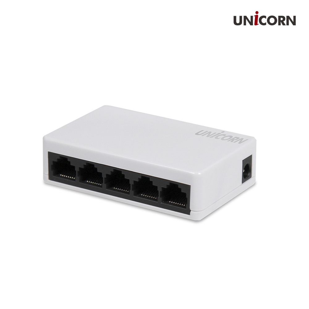 유니콘 5포트 100Mbps 이더넷 스위칭허브 MG-500N