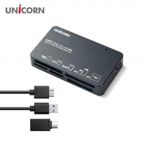 유니콘 USB3.2 Gen1 6in1 멀티카드리더기 올인원117종 지원 A+C타입 XC-5000M