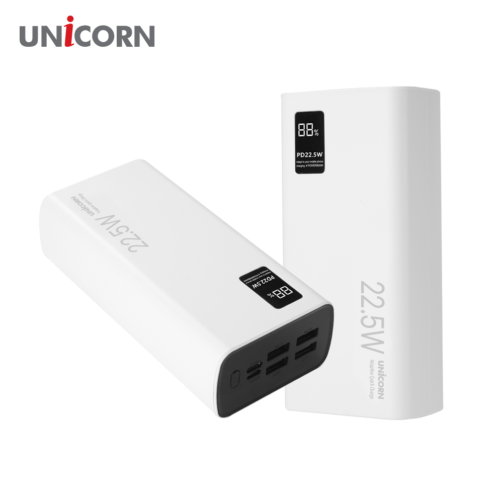 유니콘 30000mAh 대용량 고속충전 PD3.0 QC3.0  PD22.5W보조배터리 PD-30000M