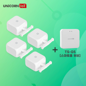 유니콘IoT 충전식 좌우회전클릭봇 4세트 + 스마트홈허브(TS-G5) 묶음상품 원격제어 스마트스위치 TS-F6