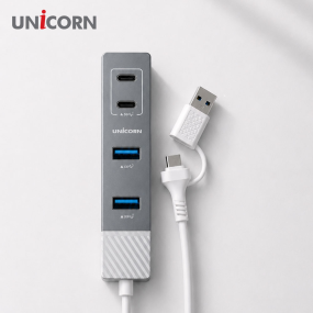유니콘 USB3.2 Gen1 4포트 USB멀티허브(A포트2개+C포트2개) A+C듀얼커넥터 LH-40AC
