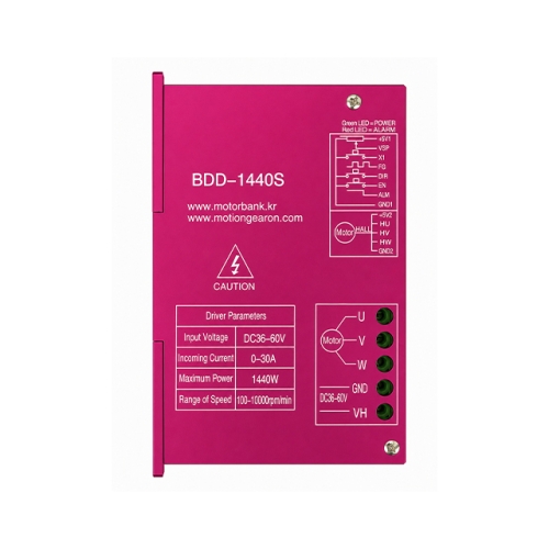 외부 속도제어 장착 BLDC 모터 드라이버 BDD-1440S 1440W급 DC36~60V 홀센서&middot;센서리스 겸용