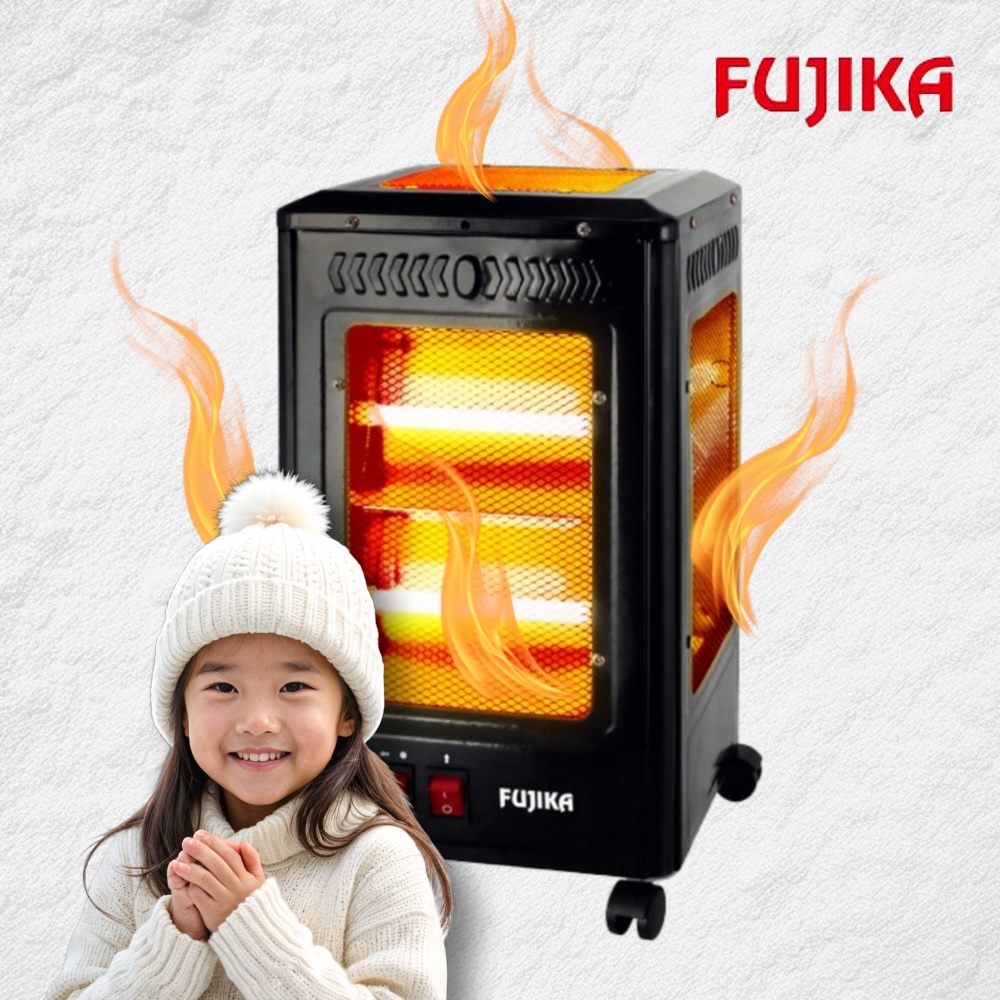 후지카 오방난로 전기히터 캠핑 가정용 사무실 스토브 난방기 5방향 소형 난로