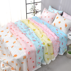 쥬시팝 여름 냉감 시어서커 이불 홑 누빔 침구세트 SS