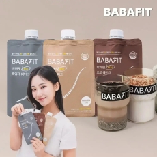 바바핏 리얼 단백질 쉐이크 한끼 식사대용 체중조절 다이어트 초코맛, 곡물맛, 흑임자맛 (50g x 5개입)