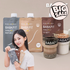 바바핏 리얼 단백질 쉐이크 한끼 식사대용 체중조절 다이어트 초코맛, 곡물맛, 흑임자맛 (50g x 5개입)