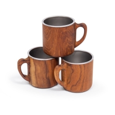 스테인레스 304 티크우드 머그컵 300ml // 국내샌상