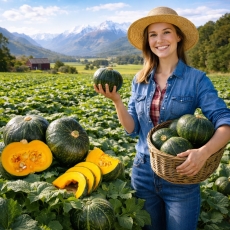 뉴질랜드 달달한 햇 단호박 2통 속이꽉찬 제철 단호박