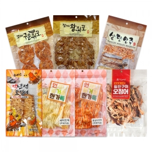 서울지앤비 마른안주 오징어 쥐포 8종