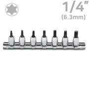 KOKEN(코켄) 1/4인치 별 비트소켓(복스알) 레일세트 [7PCS] RS2025/7-L28