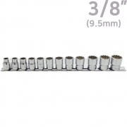 KOKEN(코켄) 3/8인치 12각 핸드소켓(복스알) 레일세트 [12PCS] RS3405M/12