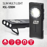 KDY 슬림라이트 멀티 COB & LED 투웨이방식 랜턴 충전등 후레쉬 렌턴 작업등 삼각대포함 ( C타입 충전 ) KSL-1200M