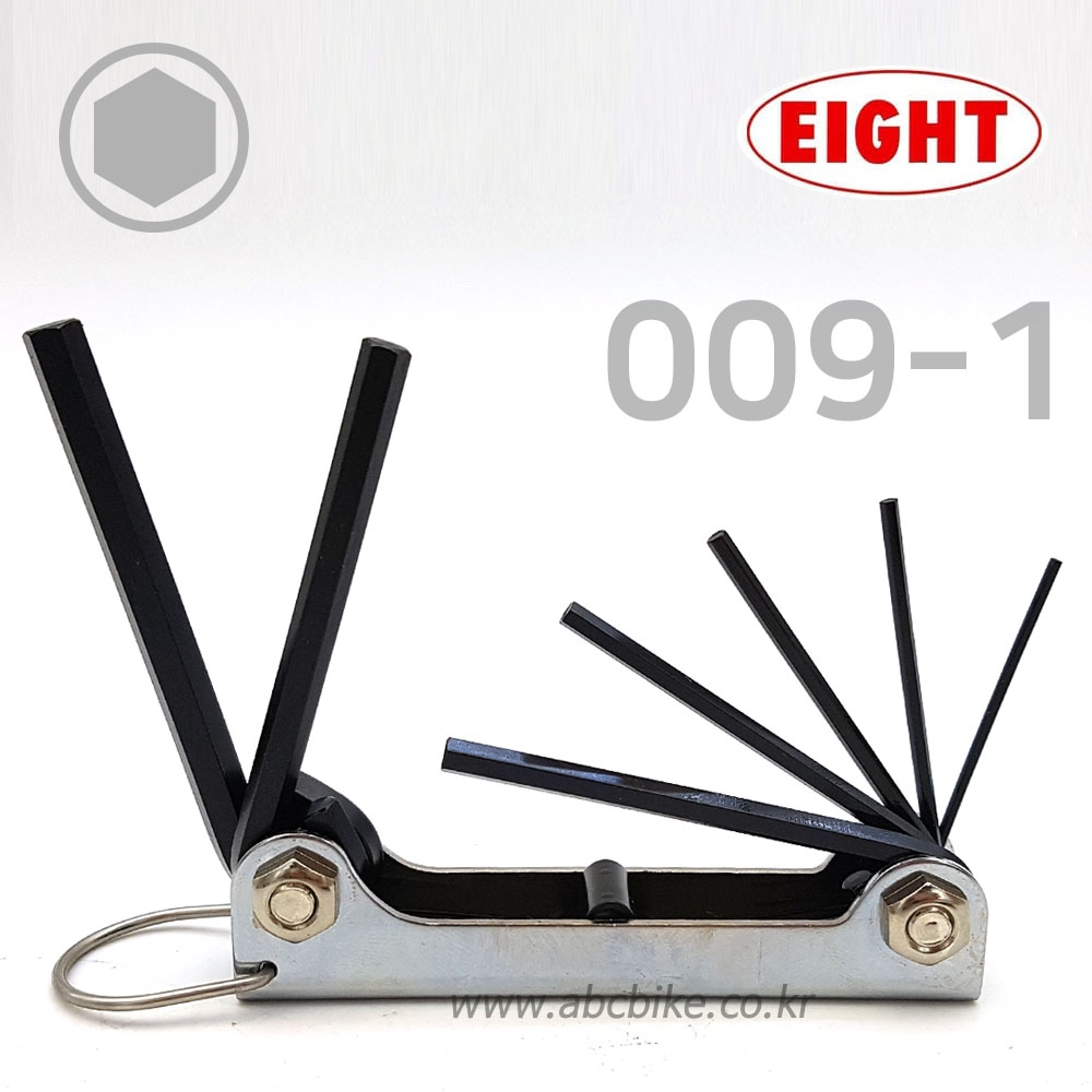 EIGHT (에이트) 접식 6각비트 헥스비트 렌치세트 접렌치세트 ( 1.5 ~ 6.0mm )  009-1