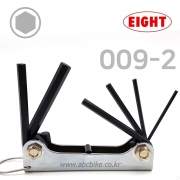 EIGHT (에이트) 접식 6각비트 헥스비트 렌치세트 접렌치세트 ( 2.5 ~ 8.0mm )  009-2