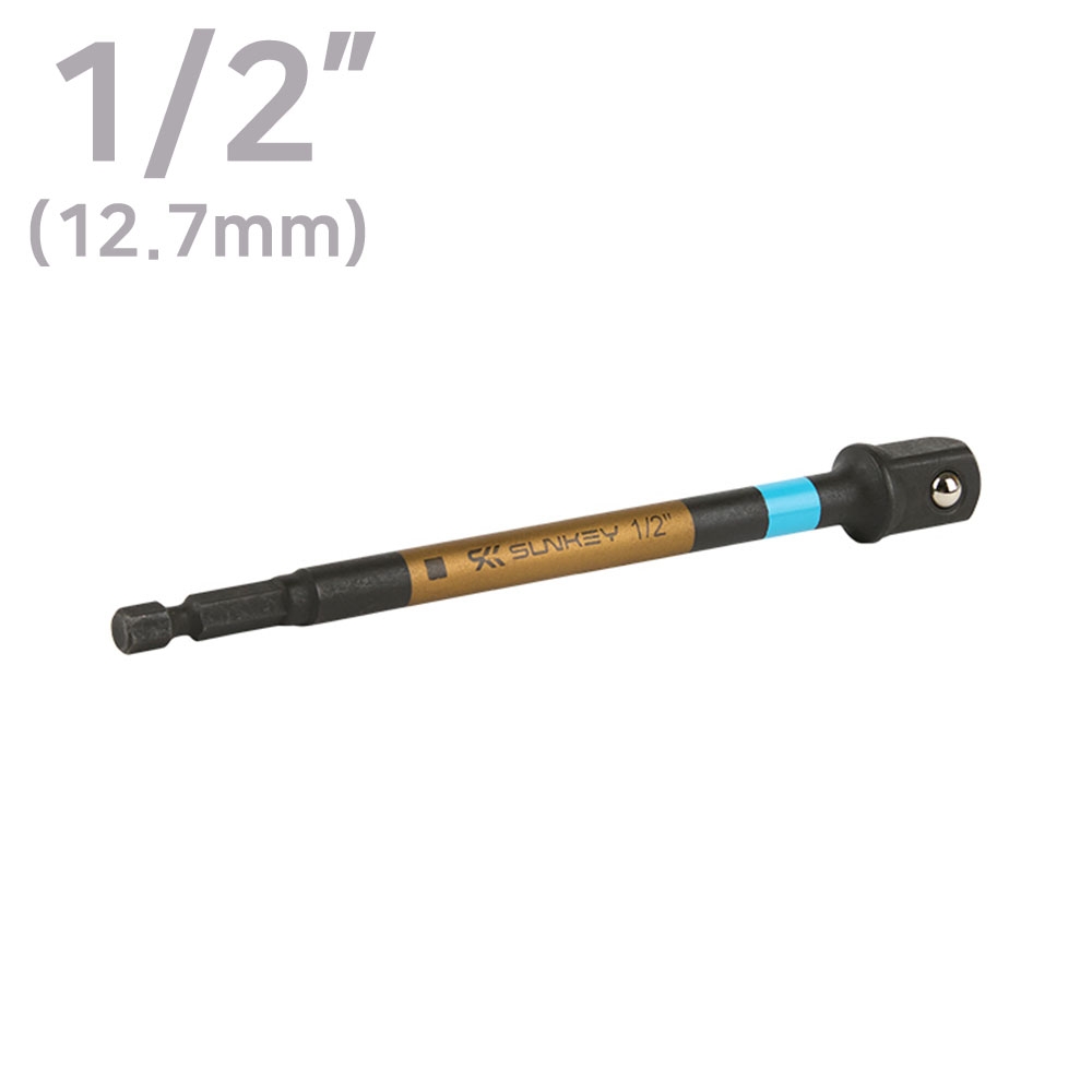 SUNKEY 비트아답터 P2(6.35mm) 1/4인치 -> 1/2인치 소켓아답터  비트아답타  ( 롱타입 ) SIA-12