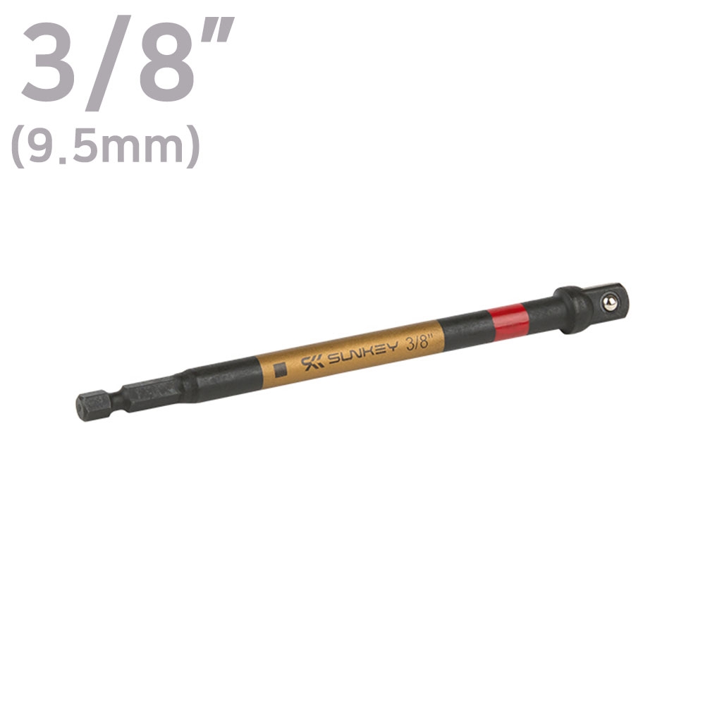 SUNKEY 비트아답터 P2(6.35mm) 1/4인치 -> 3/8인치 소켓아답터 비트아답타 ( 롱타입 ) SIA-38