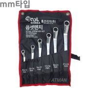 세신 mm타입 옵셋렌치 [메가네 스패너] 세트- inch타입 (6PCS)