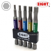 EIGHT 에이트 ( 5PCS ) 헥스비트 육각비트 세트 길이 65mm ( 굵기 6.35mm ) EA-610C-5S65