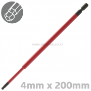 ANEX 아넥스 롱볼 6각 헥스비트 4mm 전장 200mm ACBP ( 롱볼 헥스비트 )