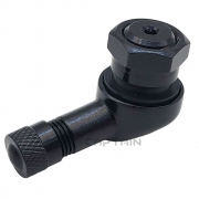 알루미늄 90도 타이어밸브 ( 림홀 11.3MM ) 고무구찌 휠밸브 CT-AL11-BR (검정)