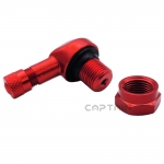 알루미늄 90도 타이어밸브 ( 림홀 11.3MM ) 고무구찌 휠밸브 CT-AL11-R (빨강)