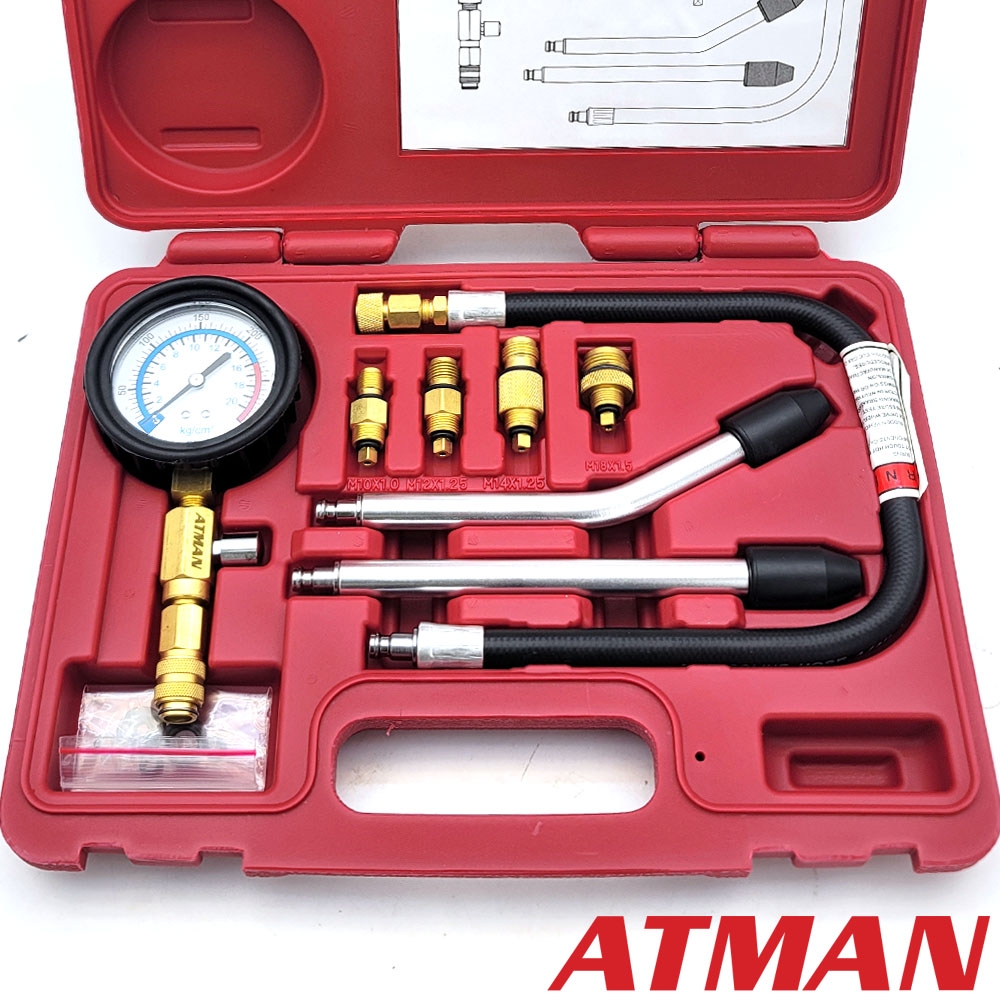 ATMAN 아트만 가솔린엔진 압축게이지 세트 / 실린더 압축 테스터기 세트 AT-1018