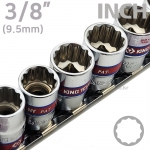 3/8인치 인치타입 ( INCH ) 12각 핸드소켓 13PCS 레일세트 3013SR