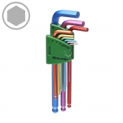 썬키 9pcs 롱 볼 L렌치세트 롱볼렌치 육각렌치 헥스비트 세트 SBW-9CS