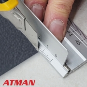 ATMAN 아트만 알루미늄 접이식 안전 커팅자 재단 컷팅 시트지 ( 손가락보호 ) ( 450mm ) AT-450 45cm