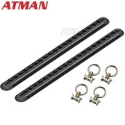 ATMAN 아트만 자동차 오토바이 자동바 고정 레일바 롱타입 2개 세트 적재함 ( 고리 4개 포함 ) AT-50044BK 블랙