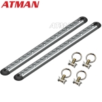 ATMAN 아트만 자동차 오토바이 자동바 고정 레일바 롱타입 2개 세트 적재함 ( 고리 4개 포함 ) AT-50044Y 실버