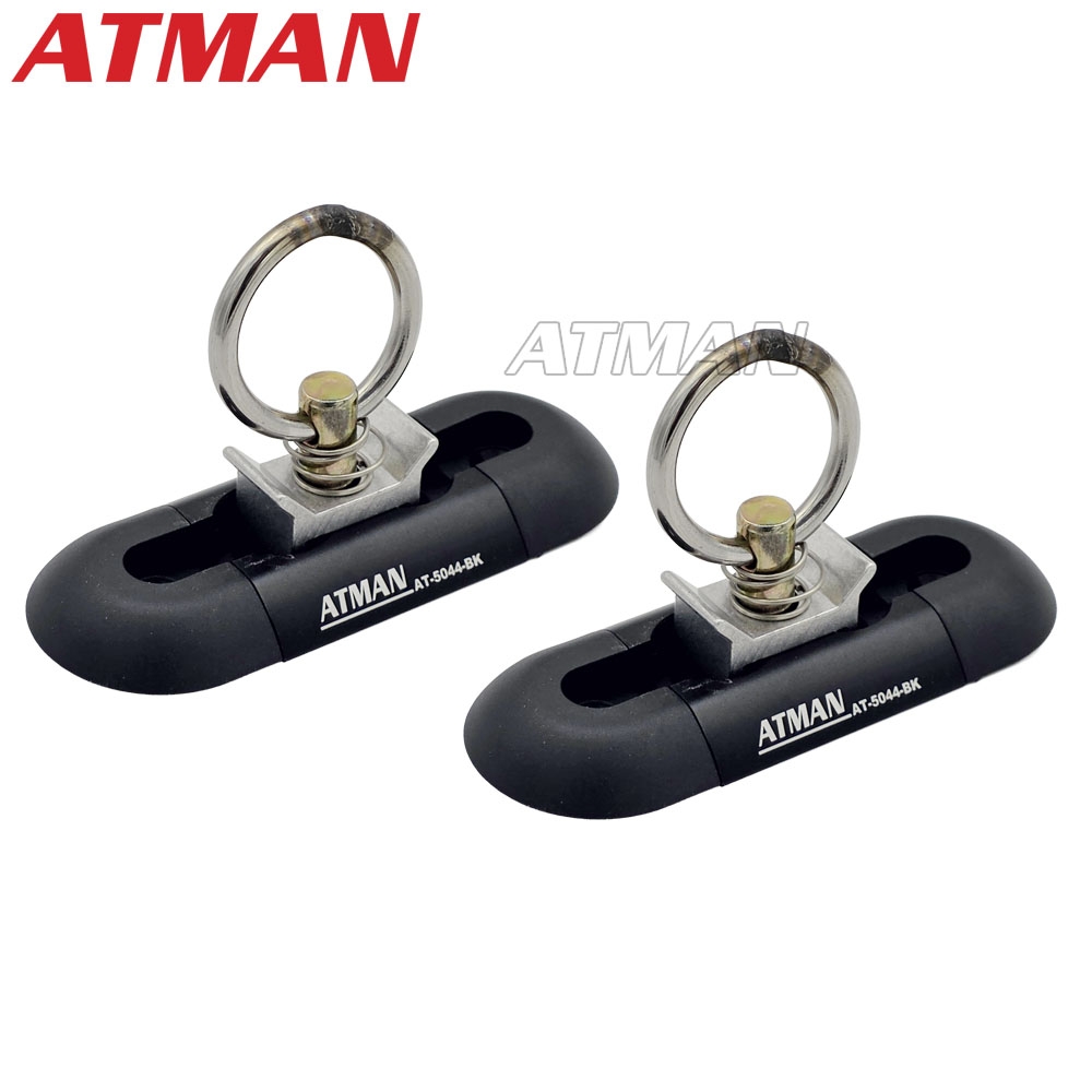 ATMAN 아트만 자동차 오토바이 자동바 고정 레일바 숏타입 2개 세트 적재함 ( 고리 2개 포함 ) AT-5044BK 블랙