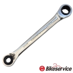 BIKESERVICE 바이크서비스 4 IN 1 라쳇스패너, 라쳇렌치 (4가지 사이즈) BS 7525B ( 8 x 13 / 10 x 12 )
