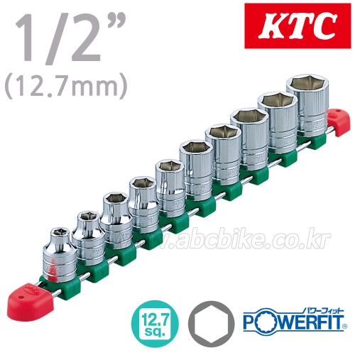 KTC (교토툴) 1/2인치 ( 12.7mm ) 6각 핸드소켓 세트 (10pcs) TB410E