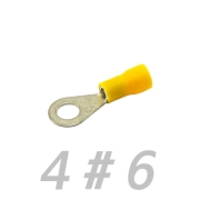 절연링단자 4#6 - 전선4MM(12AWG)-나사M6 (수량별 가격이 다릅니다.) PVC절연단자 / 링타입 / 링타입 절연단자