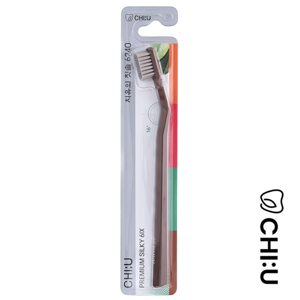 치유의칫솔6240 0.1mm 육각형 핸들 16-26 이중굴곡구조 (1개입) 색상랜덤발송