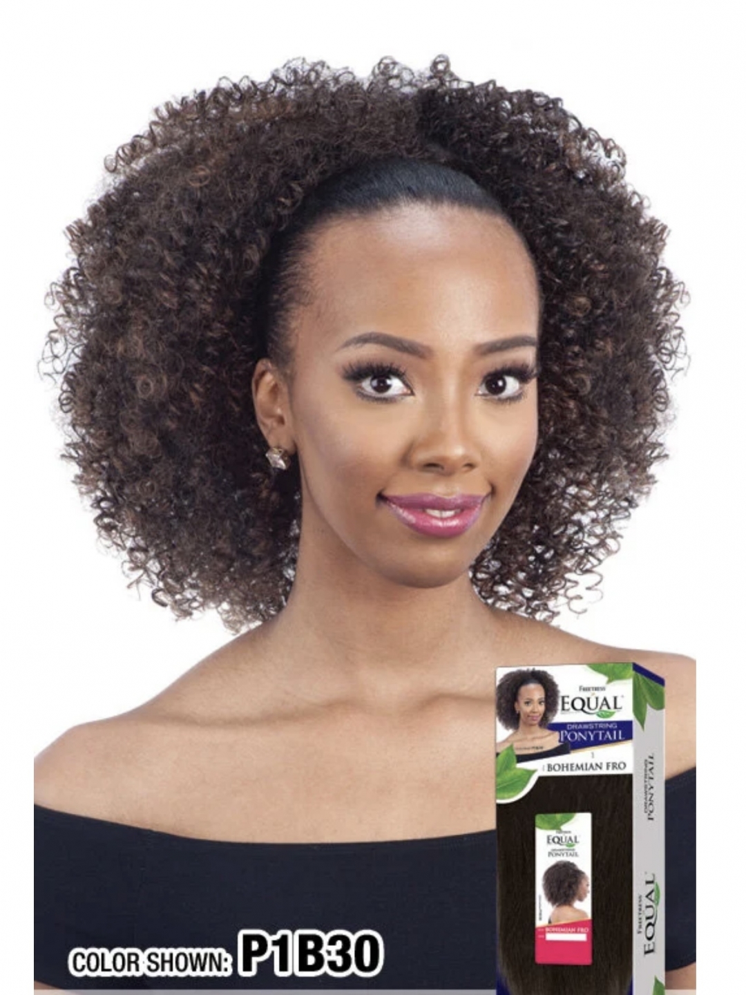 Drawstring Ponytail Bohemian Fro