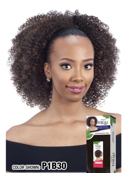 Drawstring Ponytail Bohemian Fro