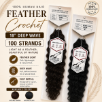 Human Hair Feather Crochet Deep 18"