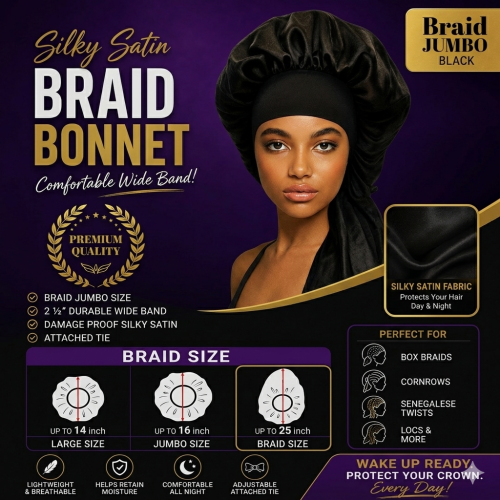 Silky Satin Braid Bonnet