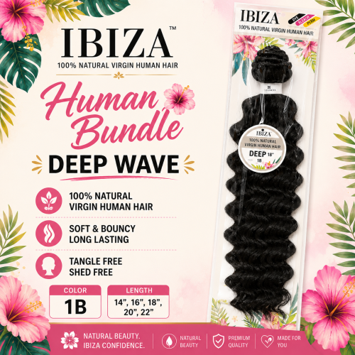 Human Hair Deep Wave Weaves 14"~24"